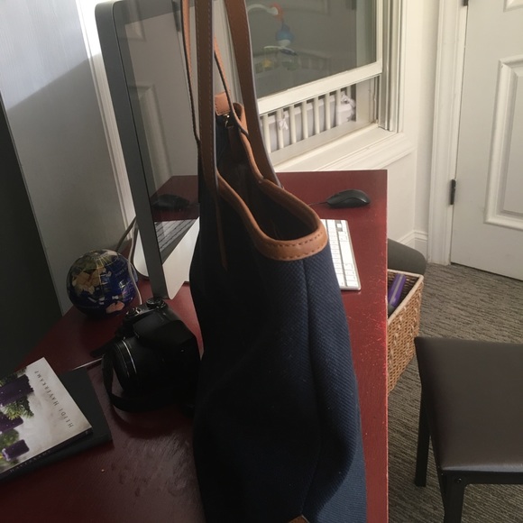 Michael Kors Kempton navy blue canvas tote bag - Picture 4 of 7